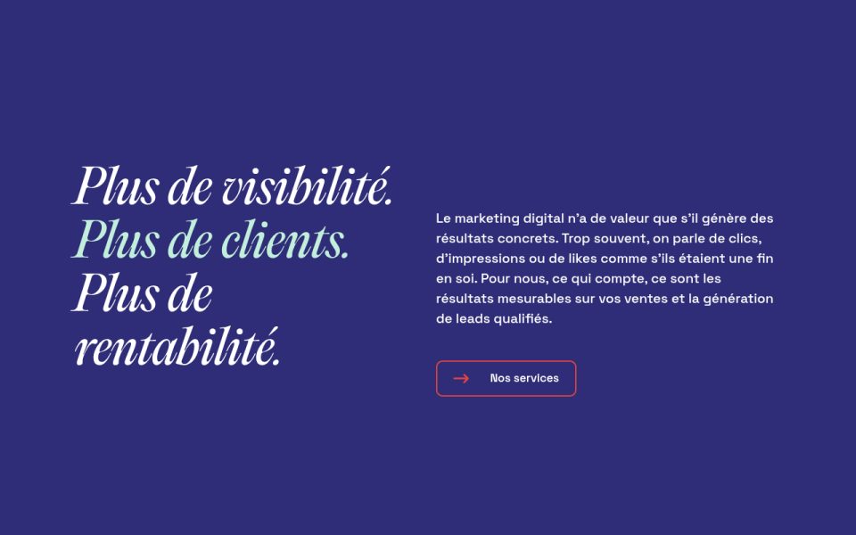 Capture d’écran du site de Cookies Agency