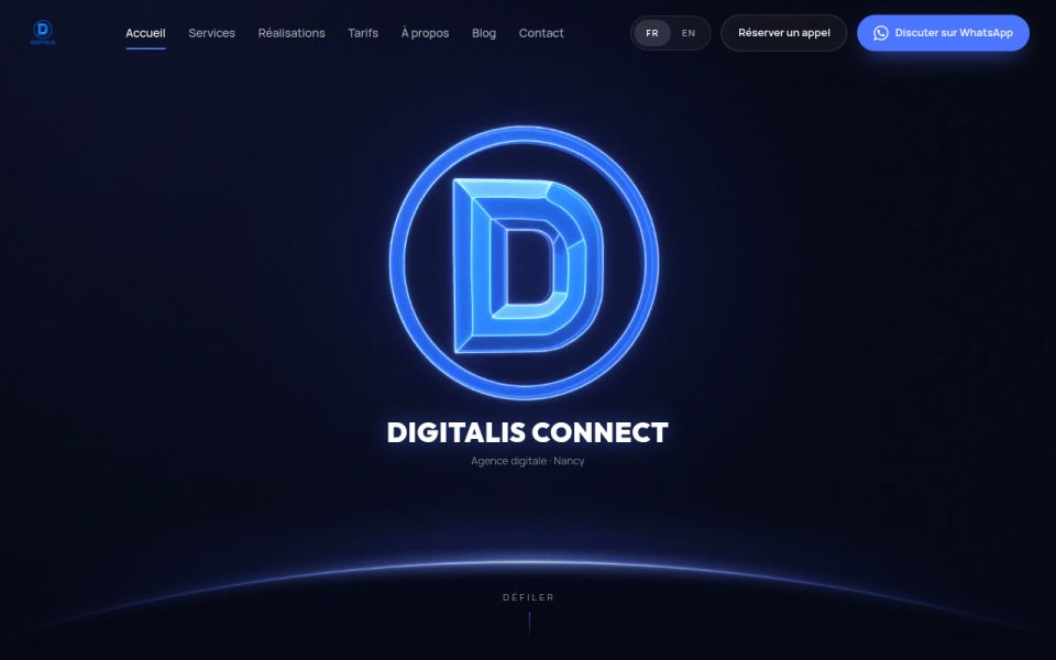 Capture d’écran du site de Digitalisconnect