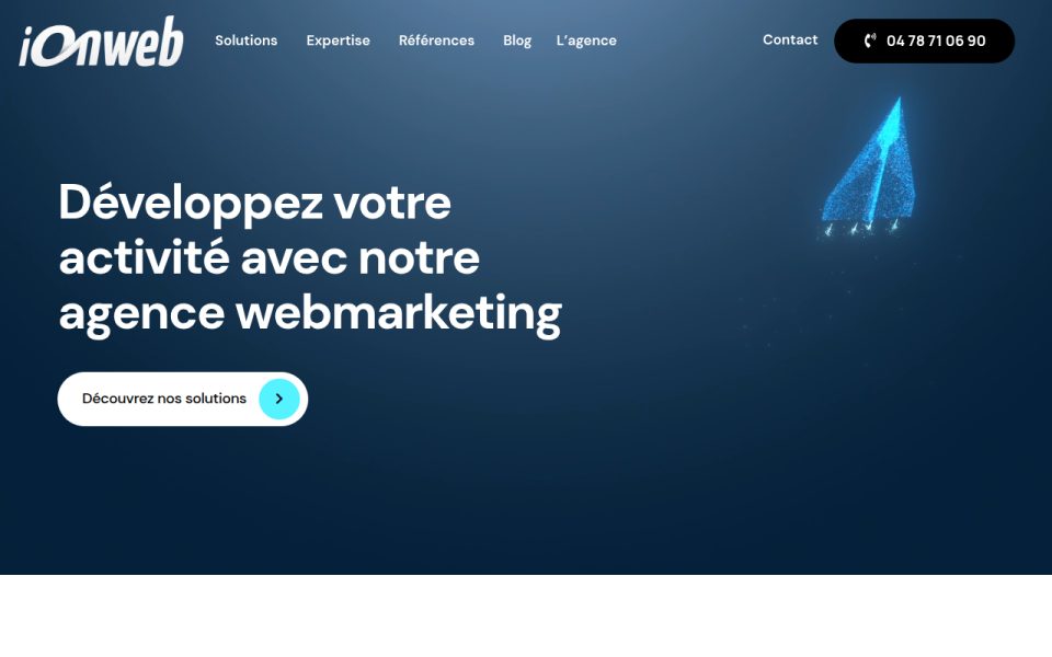 Capture d’écran du site de Ionweb